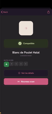 Résultat compatible sur Foodproof
